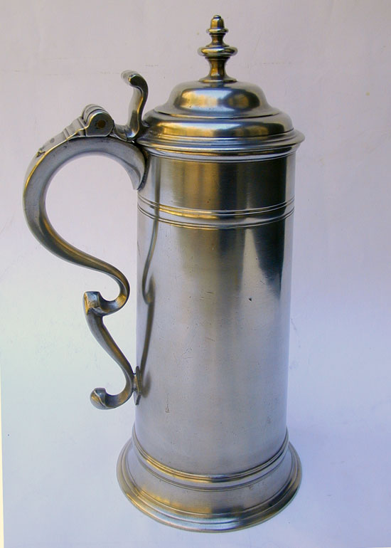 A Pewter Export Flagon by William Charsley