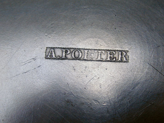 A Fine Pewter Coffeepot by Allen Porter