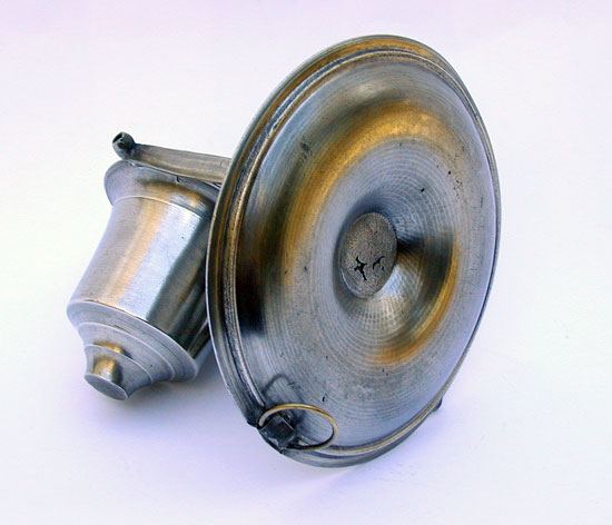 A Pewter Swivel Chamber Lamp