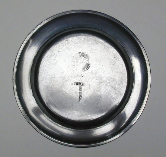 A Most Unusually Marked Samuel Danforth Pewter Plate