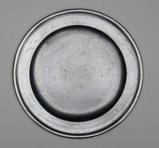 A Very Rare American Pewter Plate by Joseph Belcher