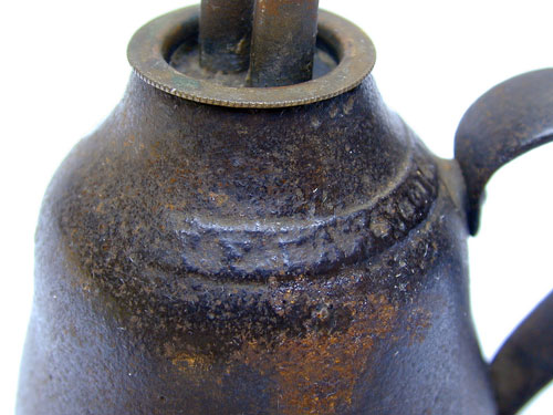 A Whale Oil Burner Cast Iron Lamp