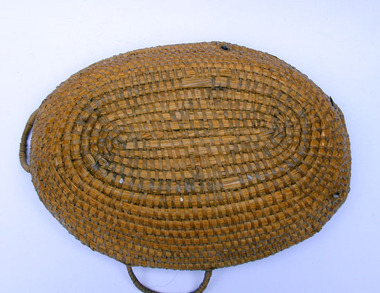 A 4 Handle Rye Straw Basket