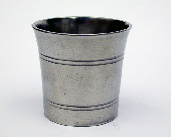 A Miniature New England Pewter Beaker