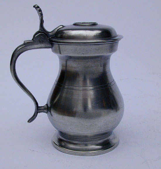 A Half-Pint Glasgow Pewter Measure