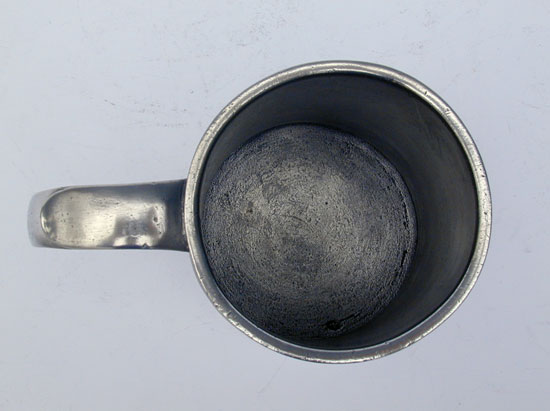 A Quart Pewter Mug by Samuel Hamlin