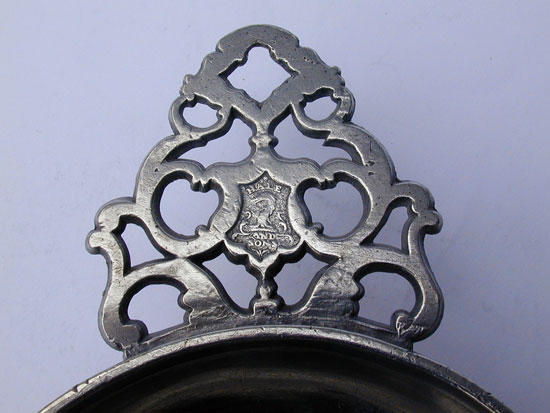 A Very Fine Export Pewter Porringer by Hale & Sons