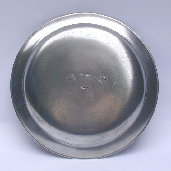 A Narrow Rim Pewter Plate by Boardman & Hart