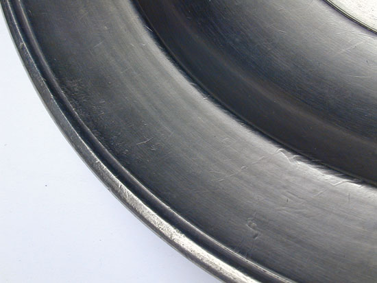 A Narrow Rim Pewter Plate by Boardman & Hart