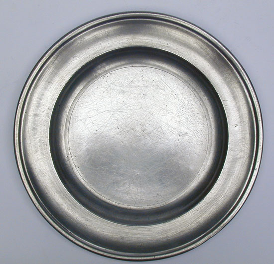 A Middletown Pewter Plate by Joseph Danforth
