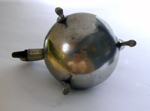 A Export Footed Pewter Teapot by Samuel Ellis