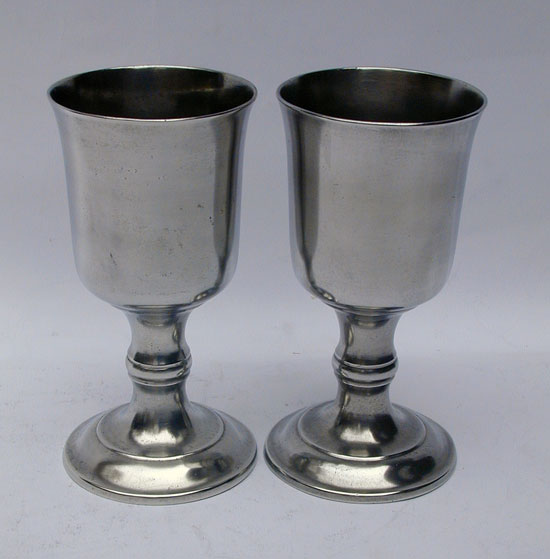 A Pair of Unmarked Boardman Tall Chalices