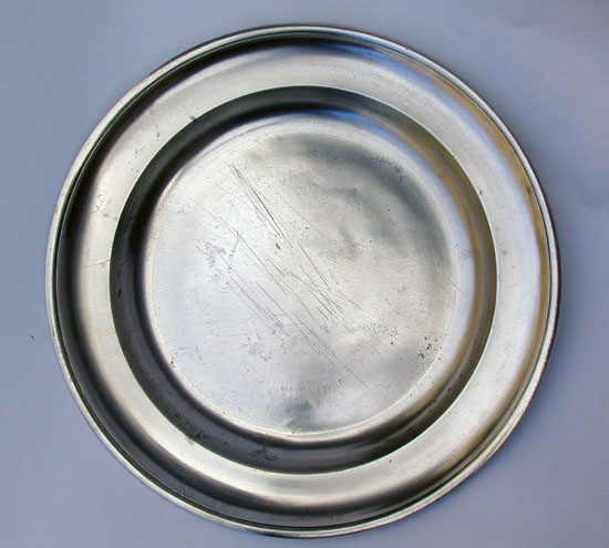A Fine Large Pewter Platter by Hamlin