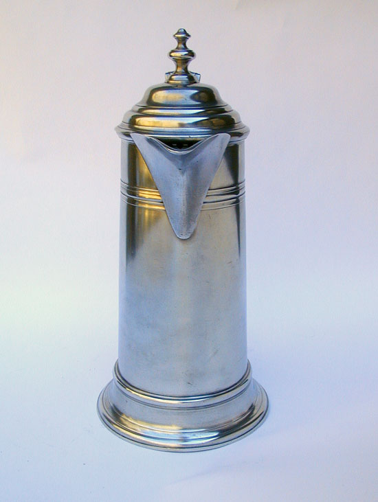 An 18th Century English Export Pewter Flagon with 19th Century Modification