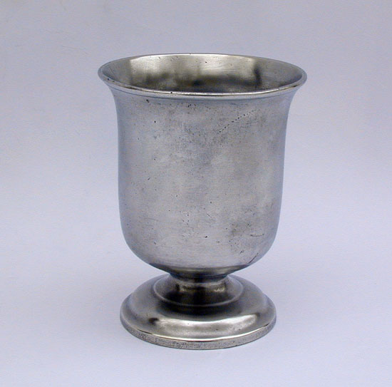 An Unmarked English Pewter Domestic Cup