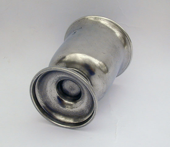 An Unmarked English Pewter Domestic Cup