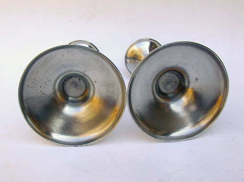 A Most Interesting Pair of Unmarked American Pewter Lamps