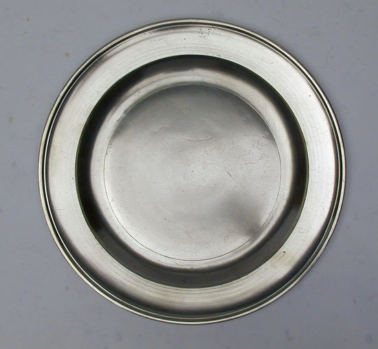 A Very Fine Export Pewter Plate by Stynt Duncomb