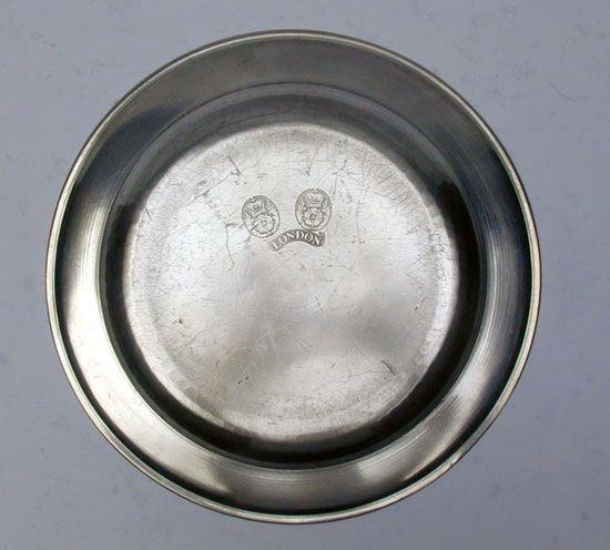 A Very Fine Export Pewter Plate by Stynt Duncomb