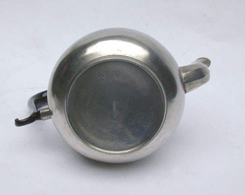 A Very Fine Pear Form Pewter Teapot by Eben Smith
