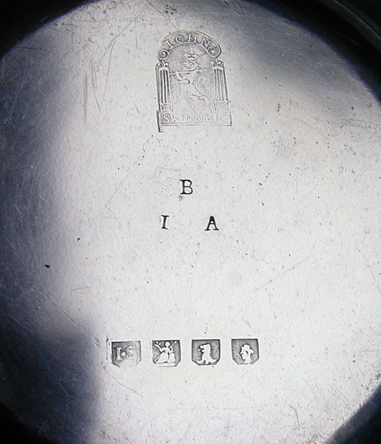 A Superb Flat Rim Pewter Plate by John Skinner