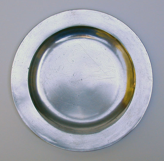 An Export Pewter Flat Rim Plate by Townsend & Compton