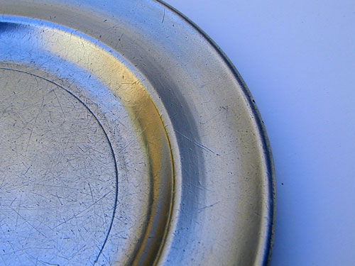 An American Smooth Rim Pewter Plate by 