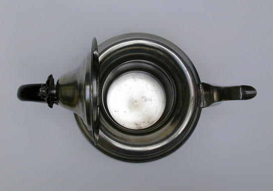 An Inverted Mold Pewter Teapot by James Putnam