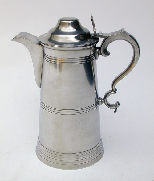 An Unmarked Pewter Flagon by Leonard, Reed, and Barton