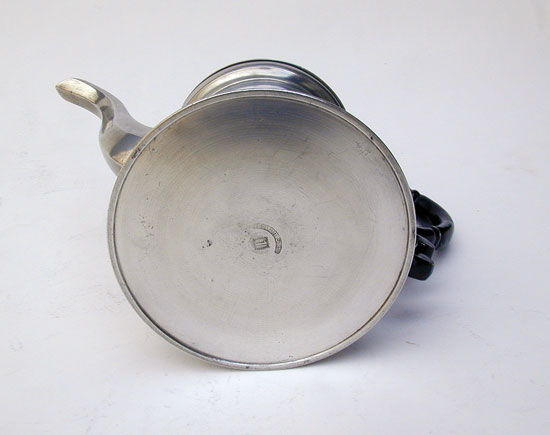 A Truncated Lighthouse Pewter Teapot by Smith & Co.