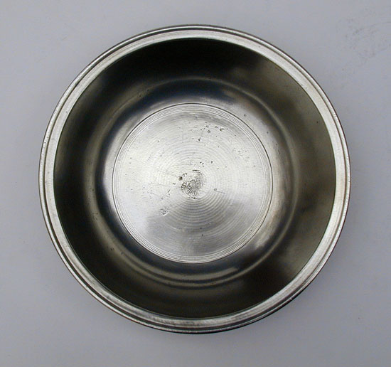 An Early Small Pewter Basin by Thomas Danforth Boardman
