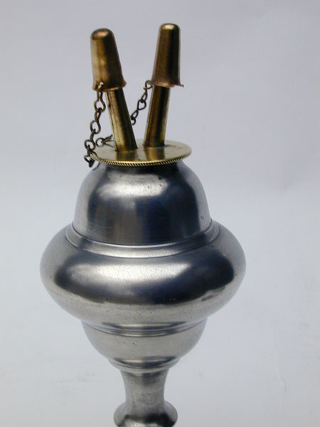 A Handsome Pewter Lamp by Bailey & Putnam