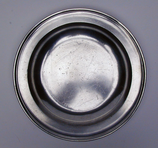 A English Export Pewter Deep Dish by Compton