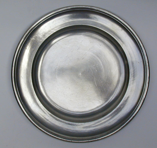 A Samuel Daforth Pewter Plate