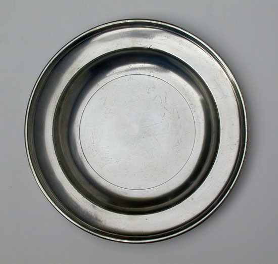 A Boardman Warranted Semi-Deep Pewter Plate