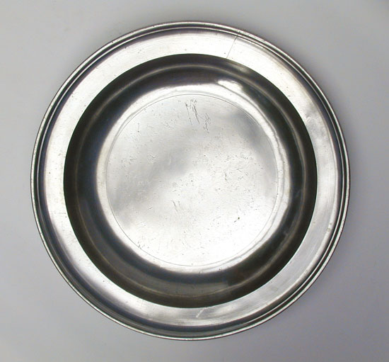 A Large Fine Export Pewter Deep Dish by Thomas & Townsend Compton