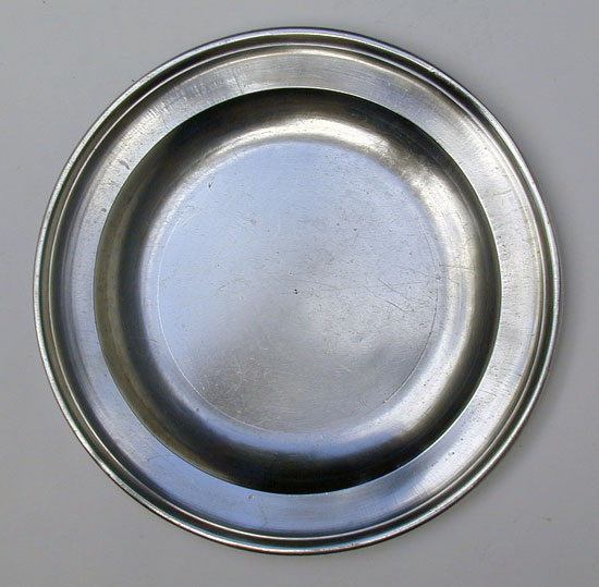 A Fine Condition Export Pewter Plate by Townsend & Compton