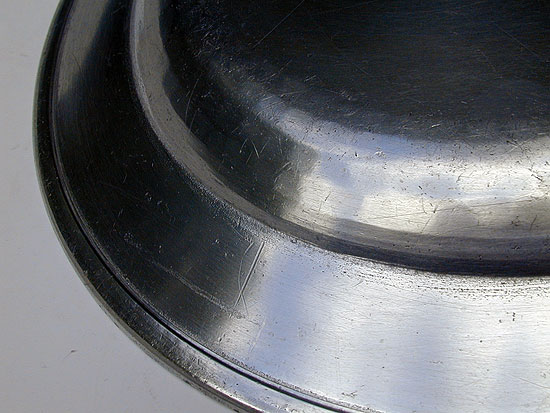 Export Pewter Flat Rim Plate by Thomas Swanson