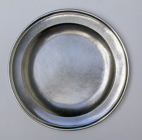 A Well Used Export Pewter Plate by Townsend & Compton