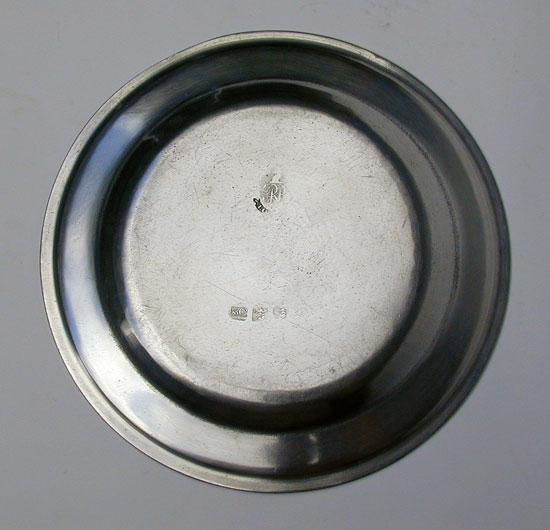 A Fine Condition Export Pewter Plate by Robert Bush & Co