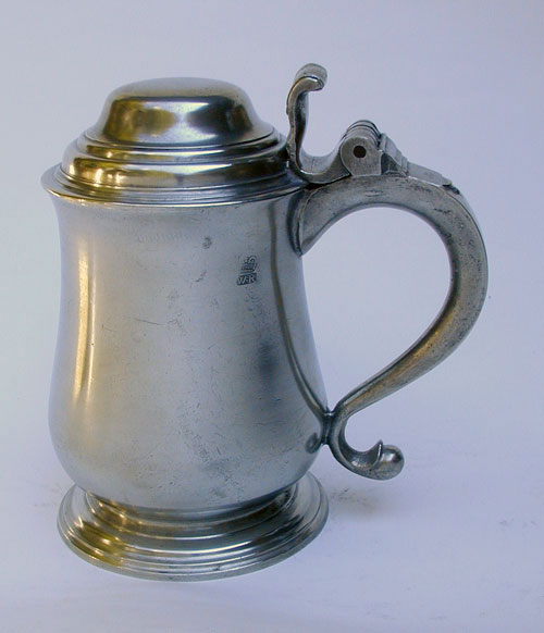 A Super Condition Export Pewter Tulip Form Pewter Tankard by John Fasson II