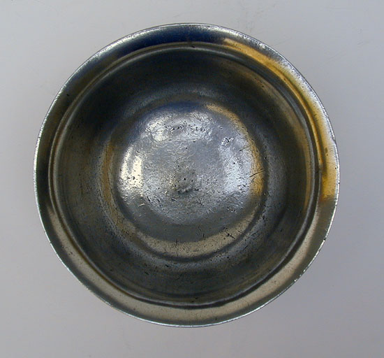 An Export Pewter Broth Bowl by Nathaniel Barber