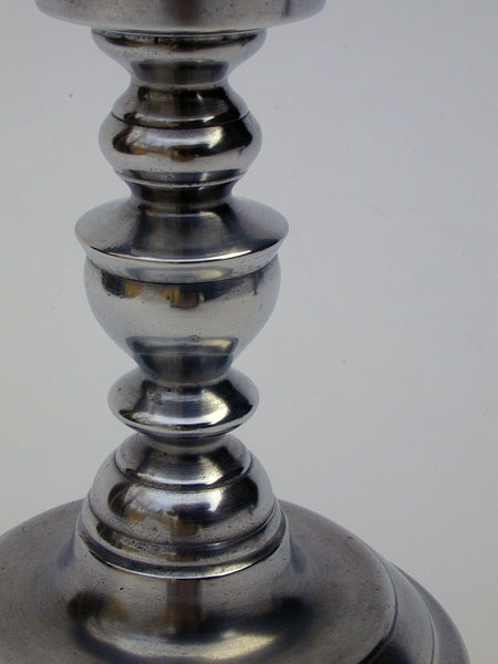 A Tall Unmarked Dunham Pewter Whale Oil Lamp