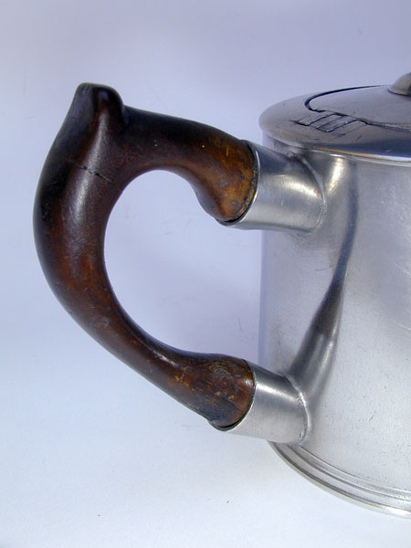 A Drum Form Export Pewter Teapot by Ingram & Hunt