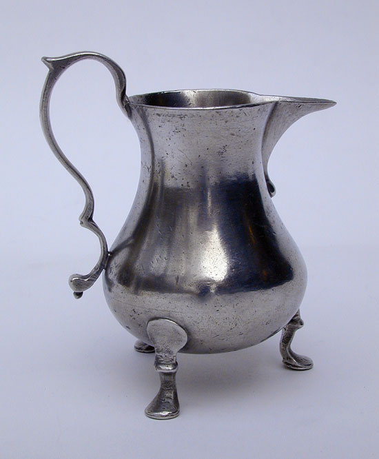 Three Footed Export Pewter Creamer by Edward Quick
