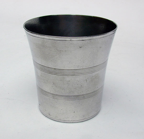 A Marked Antique American Pewter Ashbil Griswold  Beaker
