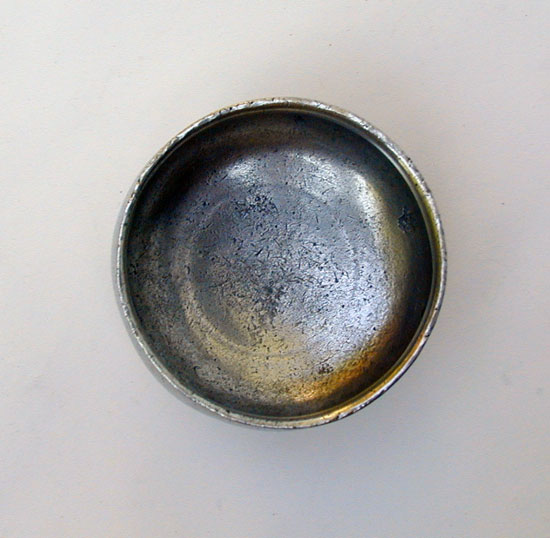 An Unmarked Antique American Pewter Salt Attributed to Thomas Danforth II