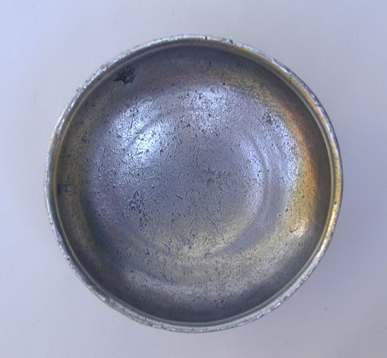 An Unmarked Antique American Pewter Salt Attributed to Thomas Danforth II