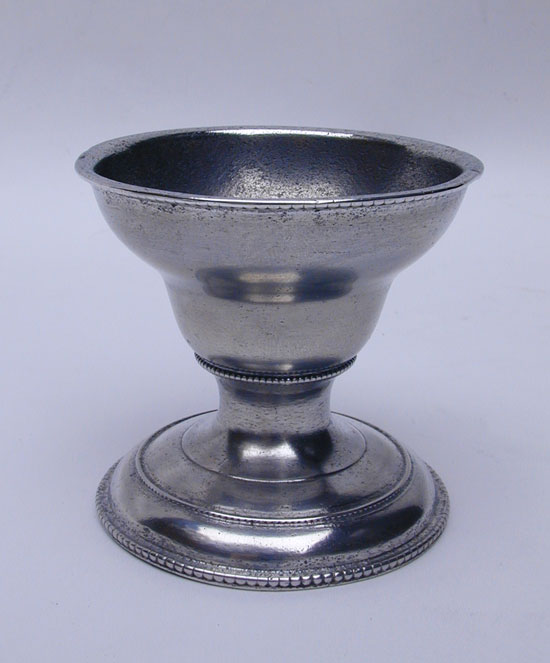 An Antique American Pewter Philadelphia Salt Attributed to Parks Boyd