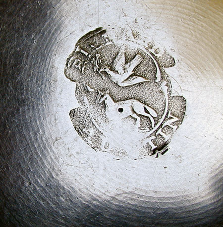 A Super Condition American Pewter Plate by Richard Austin
